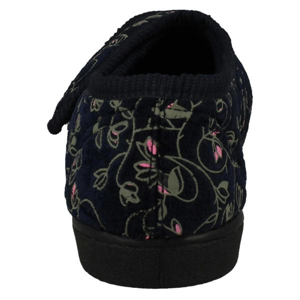 Jo & Joe Ladies Jo & Joe Floral Detailed Hook And Loop Slippers Eva