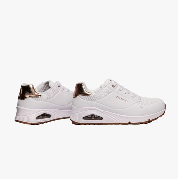 Skechers 310545L/WHT UNO GEN1 - SHIMMER AWAY Girls Casual Shoes White
