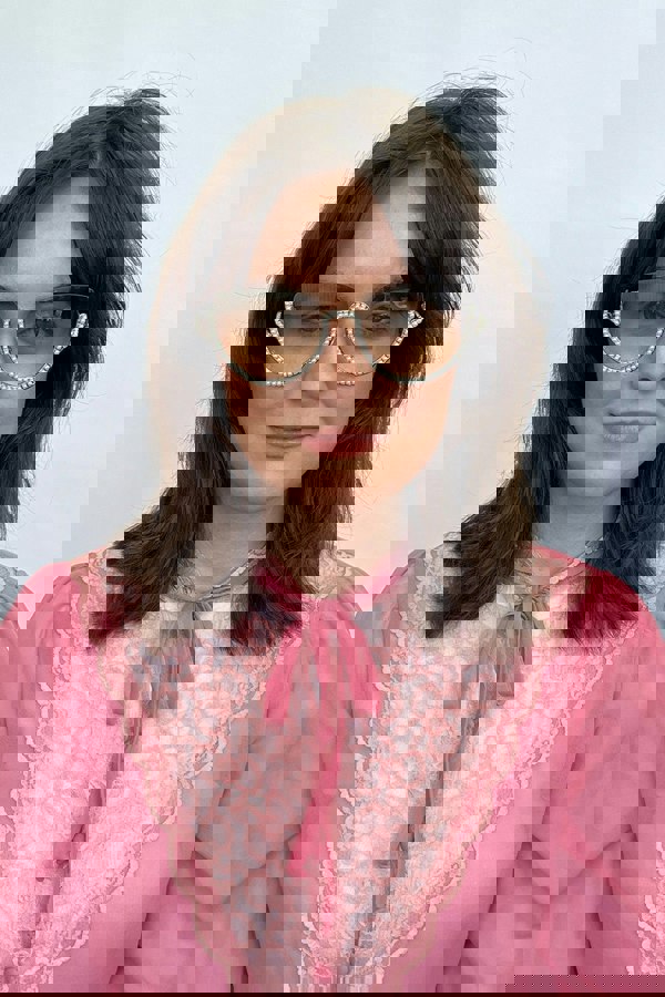 SVNX Pearl Sunglasses in Silver Grey