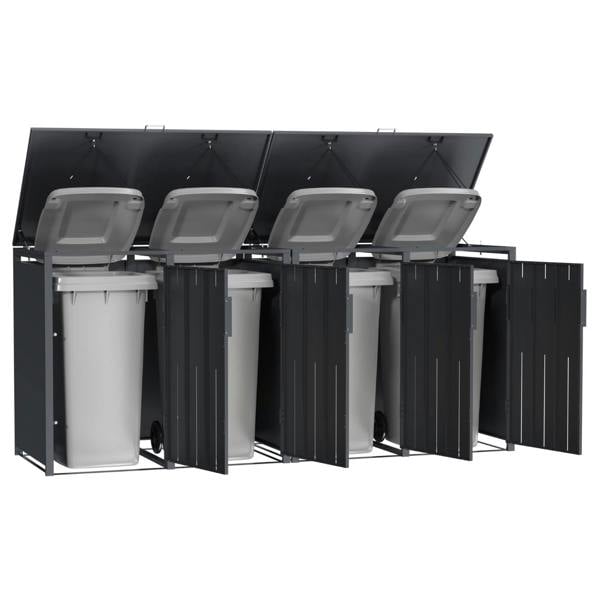 Phoenix Safe Phoenix GB4400AW Outdoor Quad Wheelie Bin Store for 4 x 240L Bins in Oak Effect