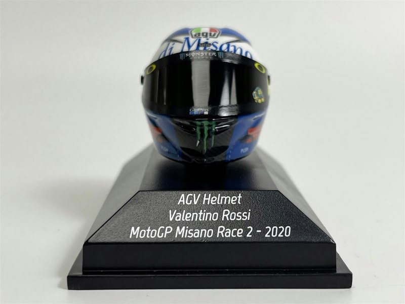 Minichamps Valentino Rossi AGV Helmet MotoGP Misano Race 2 2020 1:8 Scale Minichamps 399200086