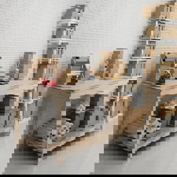 Arbor Garden Solutions Wooden Workbench MDF Top Depth-4ft