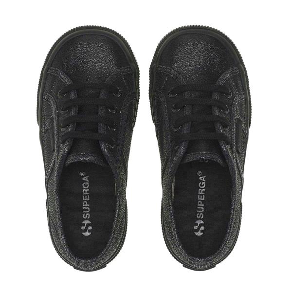 Superga Girls Lamej Canvas Shoes - Total Black Hematite - 