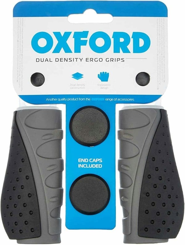 Oxford Gripshift Handlebar Grips, Black/Grey, One Size