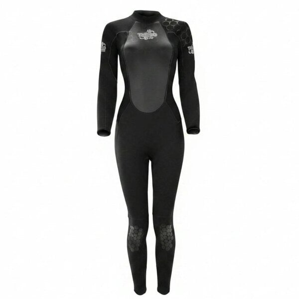 TWF Women's Turbo - Back Zip 2.5mm Fullsuit Wetsuit - Black/Black
