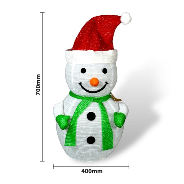St Helens 70cm Outdoor Collapsible LED Snowman, Inc Timer