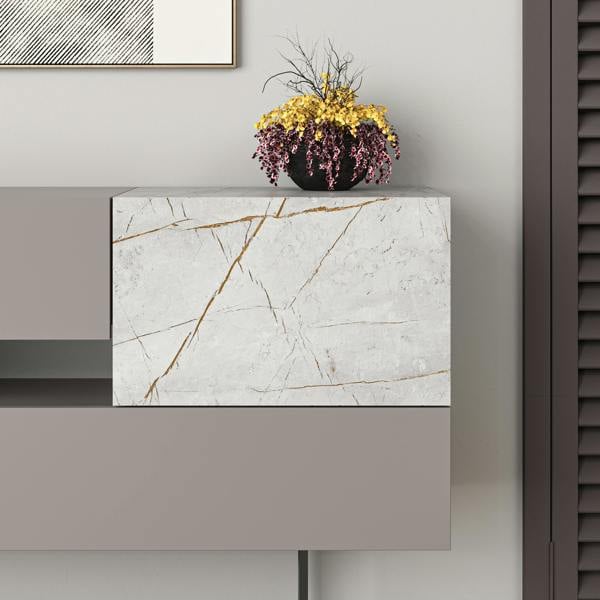 Decortie Eros Console Sideboard Display Unit Marble Effect