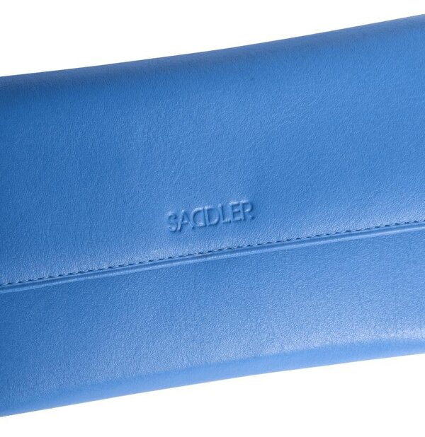 SADDLER ELLA Leather 18cm Trifold Purse - 20 Card Slots, Several Coin and Note Sections - RFID Protected
