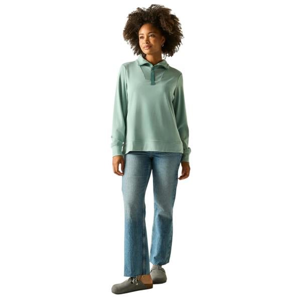 Regatta Womens/Ladies Demmi Quarter Zip Fleece Top - Ivy Moss - 