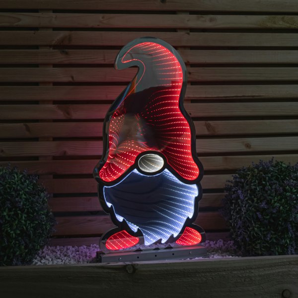 Samuel Alexander 60cm Light up Christmas Gonk in Red Hat Infinity Decoration with LEDs