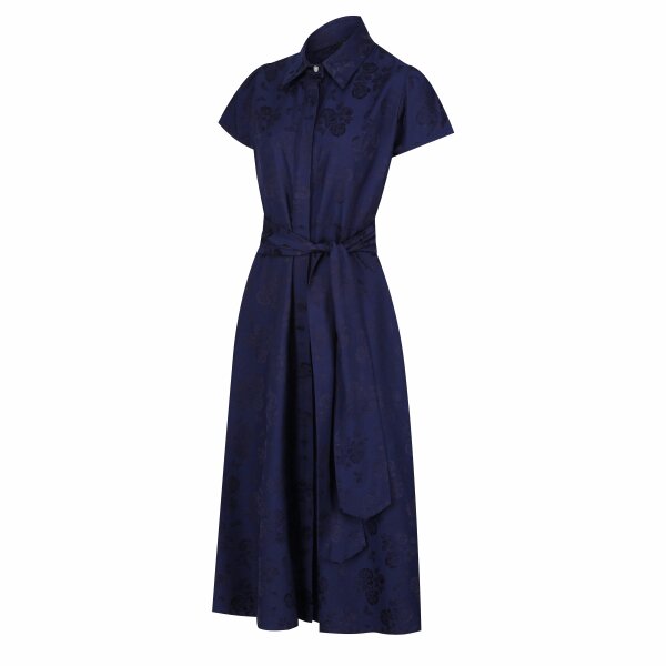 Lioness by TF Royal Blue Petals Short Sleeve Shirt Dress