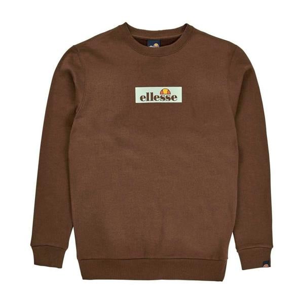Ellesse Mens Tablido Crew Neck Sweatshirt - Brown - 