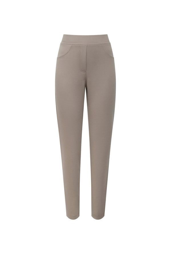 James Lakeland Beige Cigarette Trousers