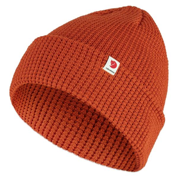 Side view of Fjallraven Tab Beanie for Men in Cabin Red