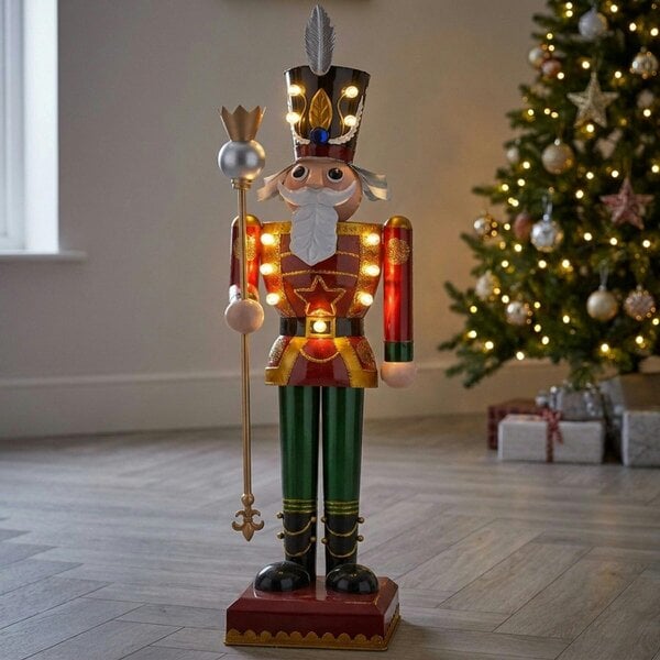 Garden Greatness Traditional Hand-Painted LED Nutcracker Ornament
