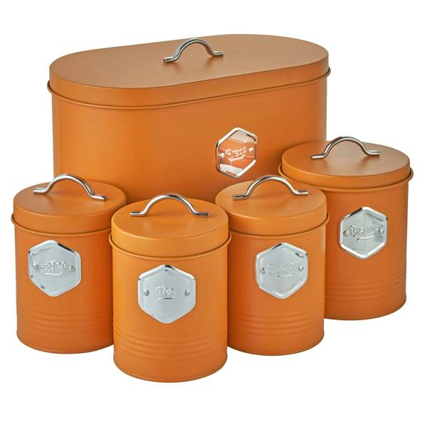 Cooks Professional 5 Piece Kitchen Storage Set | Orange / Silver