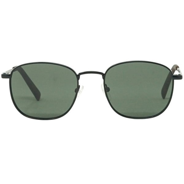 Calvin Klein Solid Green Lens Matte Black Sunglasses