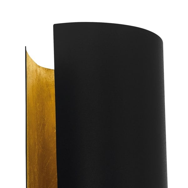 EGLO Falicetto Black & Gold Wall Light – Modern Industrial Accent Lamp WBS