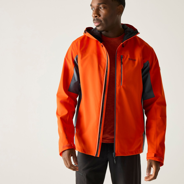Regatta Mens Birchdale II Waterproof Jacket - Rusty Orange/Dark Storm