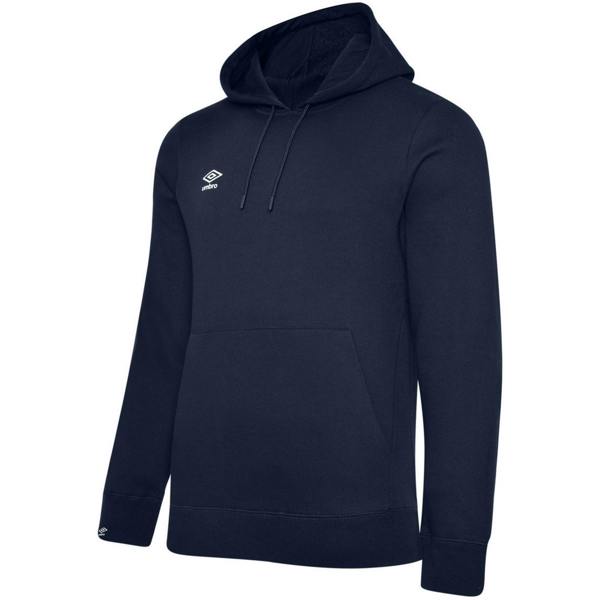 Umbro Childrens/Kids Club Leisure Drawstring Hoodie - Navy/White - 