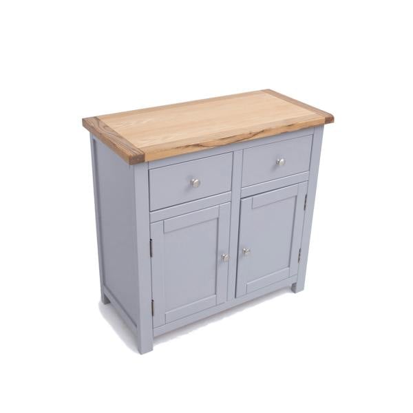 Mirano Grey 2 Drawer 2 Door Sideboard Chrome Knob
