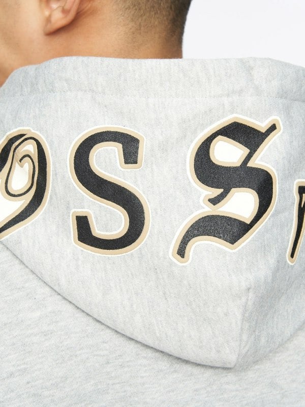 Crosshatch Doddington Hoodie Light Grey Marl