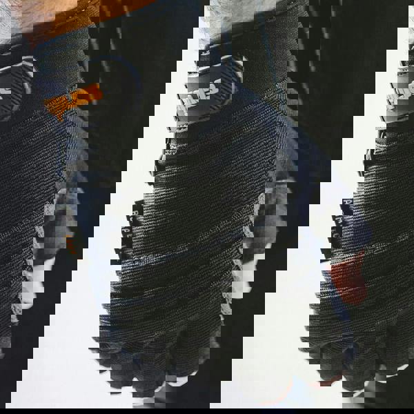 Scruffs Trade Fingerless Mens Work Padded Palm Gloves, black fingerless work gloves with padded palms for durability and grip.