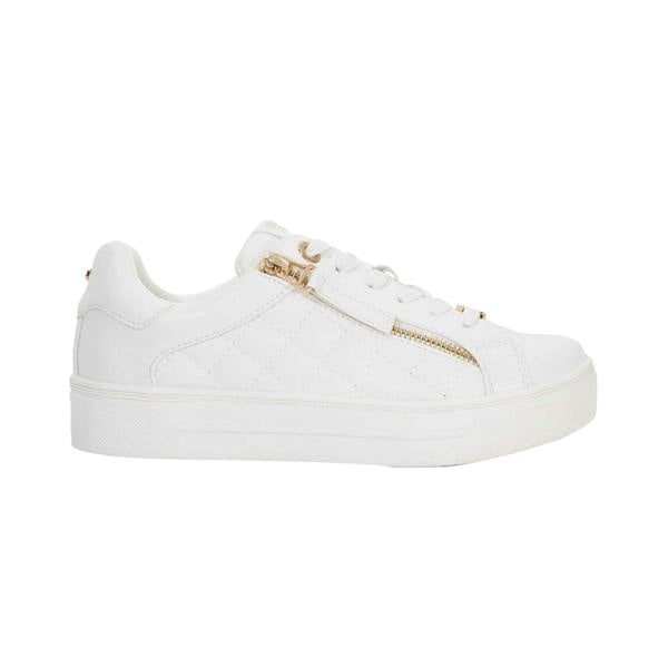 Dune London Womens/Ladies Eisel Quilted Flatform Trainers - White - 
