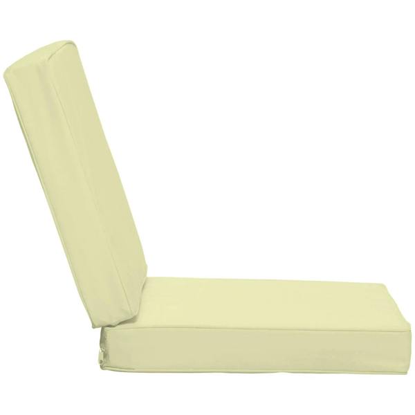Cream back cushion and seat cushion set, upright backrest with padded seat