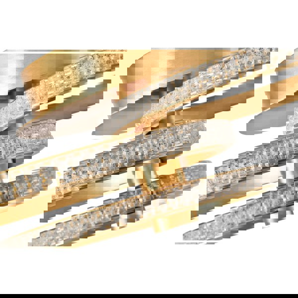 Modern Designer Brushed Gold LED Ceiling Light with Crystal Effect Acrylic Image 3