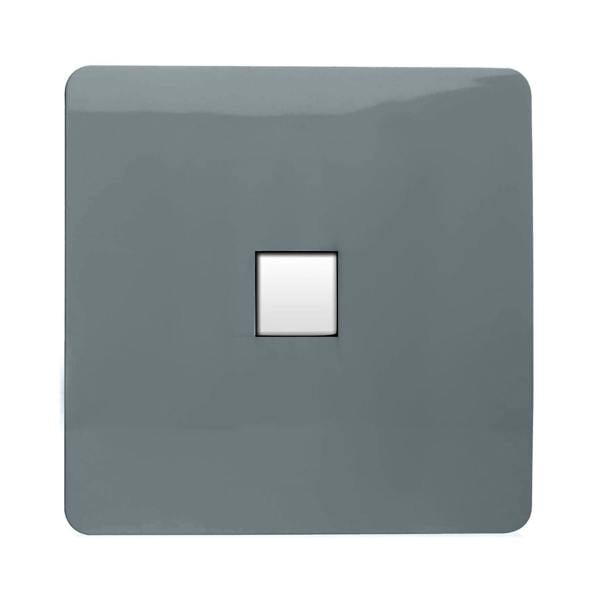 Trendi Switch 1 Gang RJ45 Cat 6 Modern Designer PC Ethernet Socket in Warm Grey