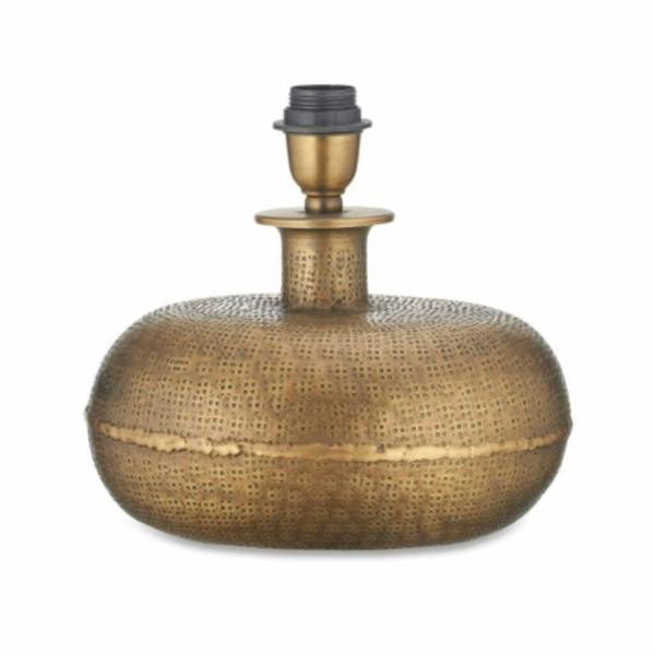 Antique Brass Hammered Lamp Base - alternative angle