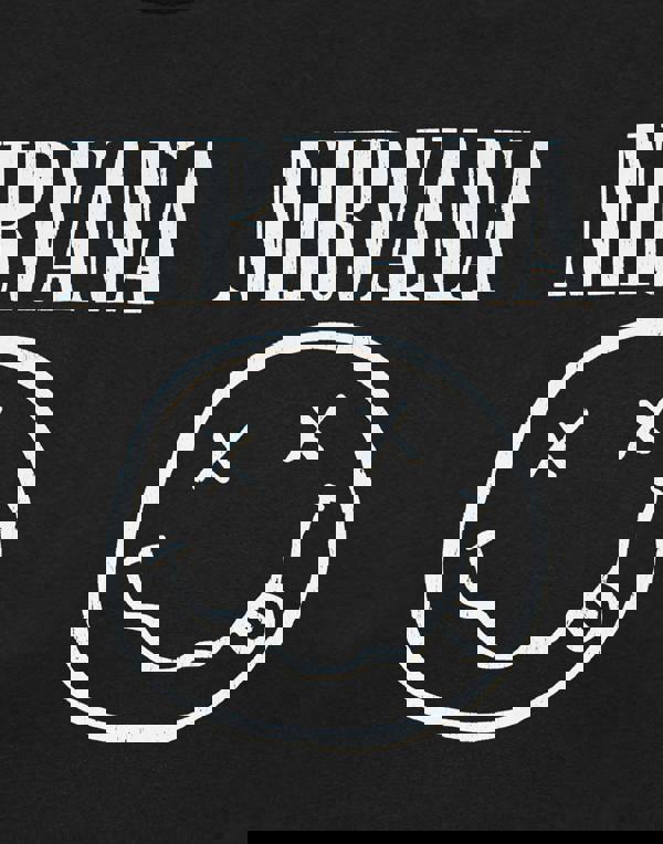 Nirvana Boys Black Logo Short Sleeved T-Shirt