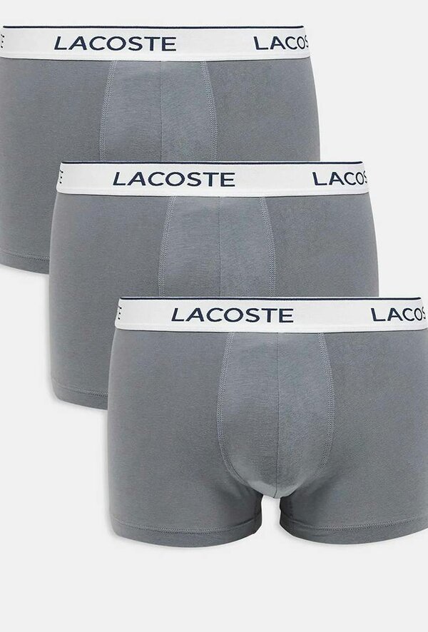 Lacoste 3-Pack Stretch Cotton Trunks - Grey