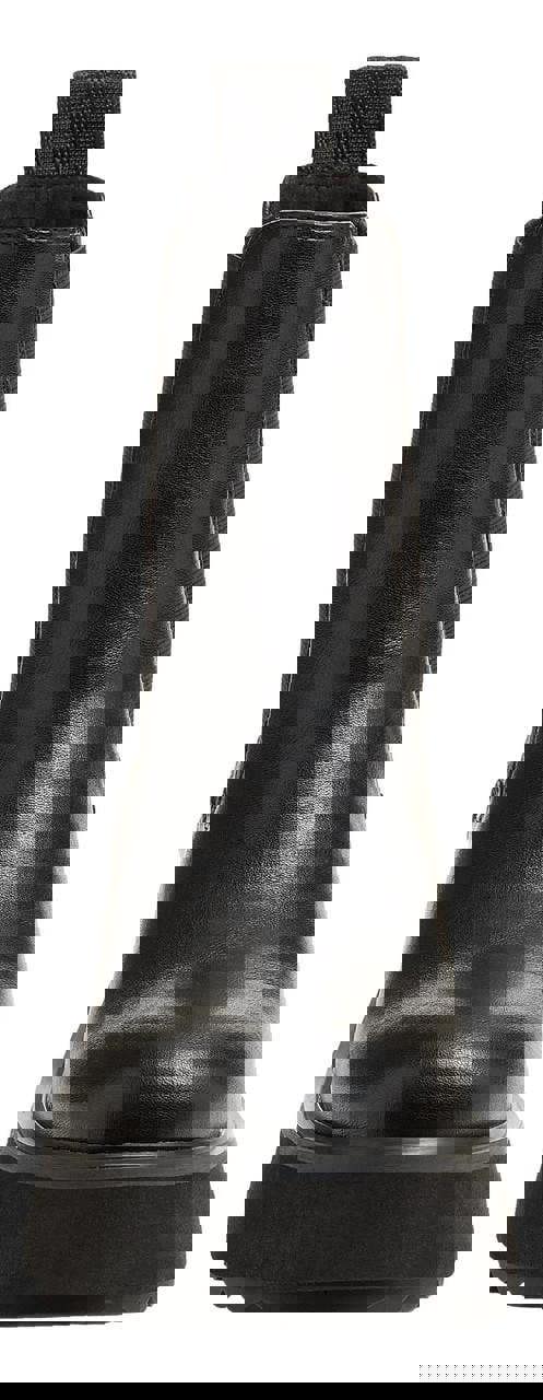 Rocket Dog Heyday Womens Ankle Pull On Dealer Chelsea Boots, black leather ankle boots with pull-on style and chunky sole.