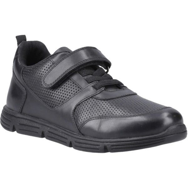 Hush Puppies Alfie Bungee Jnr Leather Boys's Black Shoes