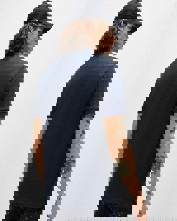 HUGO Dereso222 Mens Cotton Piqué Slim-Fit Polo Shirt with Logo Label NOS - Dark Blue 405