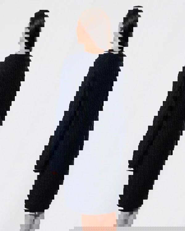 Tommy Hilfiger Cable Knit Womens Relaxed Jumper Dress - Desert Sky