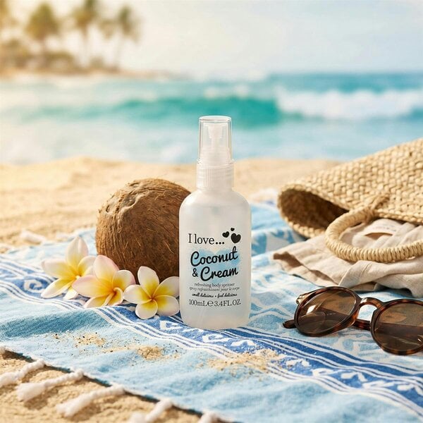 I LOVE Originals Coconut & Cream Body Spritzer, 100ml
