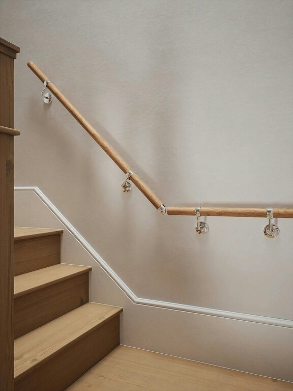 Handrails Direct Stoneleigh Red Oak Quarter Landing Handrail
