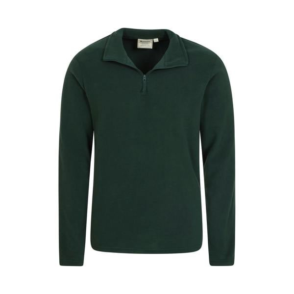 Mountain Warehouse Mens Camber II Half Zip Fleece Top - Dark Green - 
