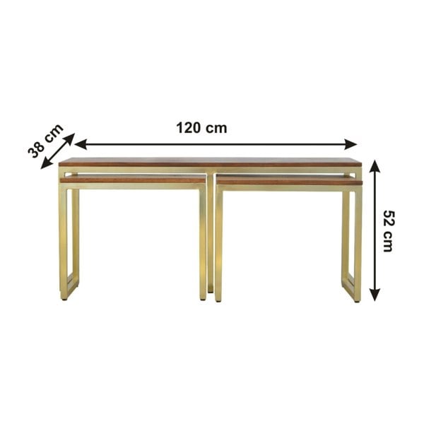 Artisan Furniture Chunky Gold Table Set of 3
