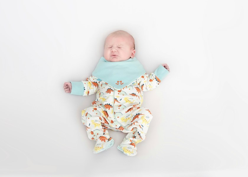 Luca and Rosa Baby grow dino print