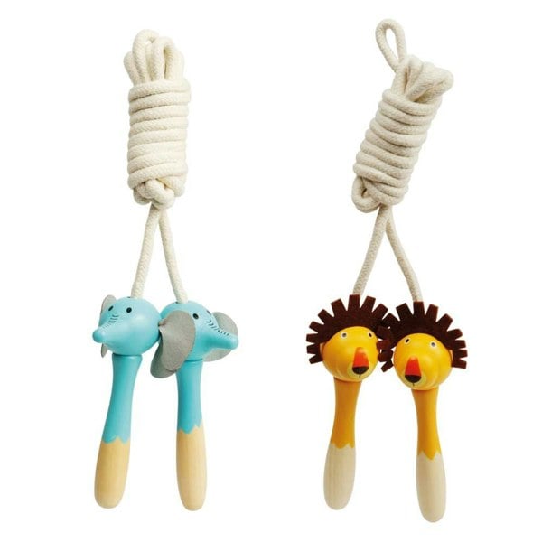 Bigjigs Toys Animal Skipping Ropes - Lion, Elephant (Pk 2)