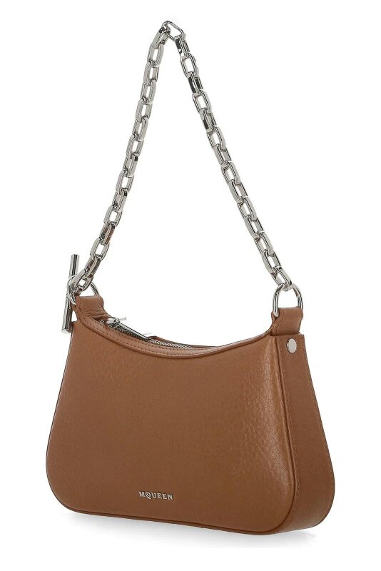 Alexander McQueen T-Bar Mini Handbag Pecan Brown