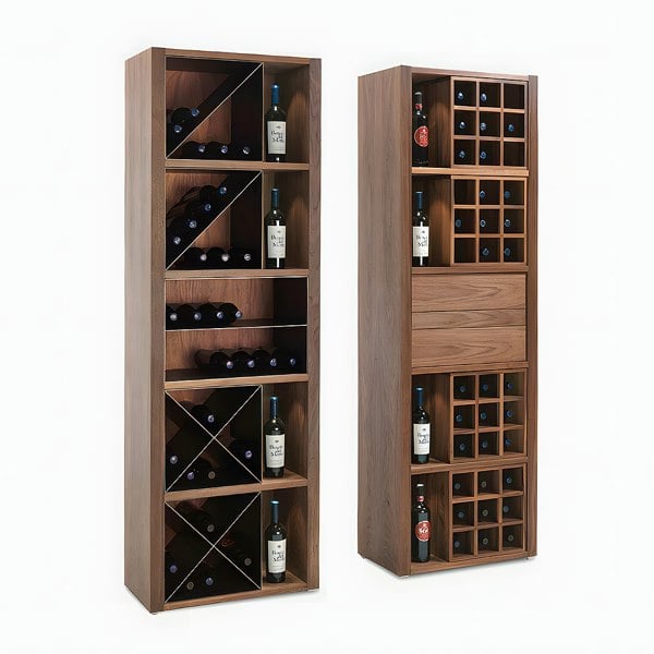 Grace Wine Cabinet, Solid Wood with lockable cabinet