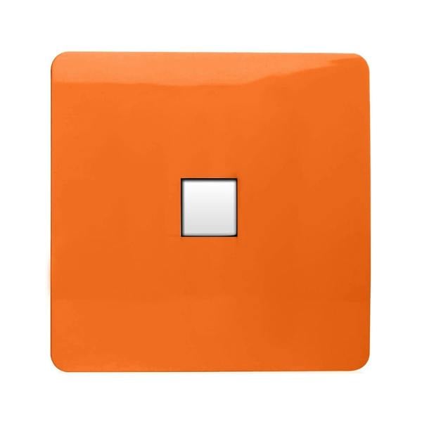 Trendi Switch 1 Gang Cat 3 Telephone Slave Socket in Sunset Orange