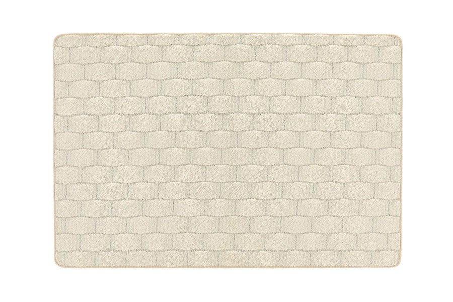 My Mat Sculptured Washable Basket Weave Ivory