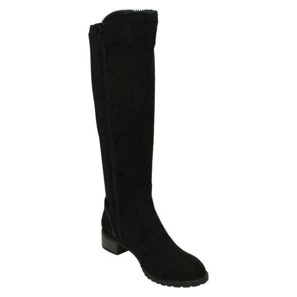 Spot On Ladies Spot On Mid Heel Calf Boots F50868