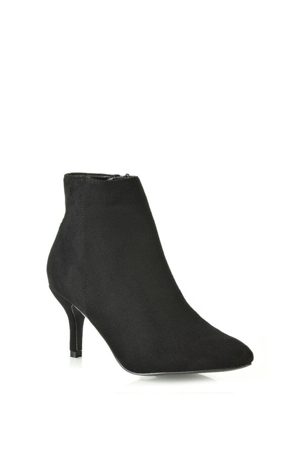 XY LONDON Low Mid Kitten High Heel Stiletto Zip-Up Ankle Boots